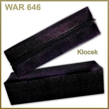 Federmäppchen, quadratisch, 1 Reißverschluss, PVC, schwarz, Warta War-646, Warta Stella